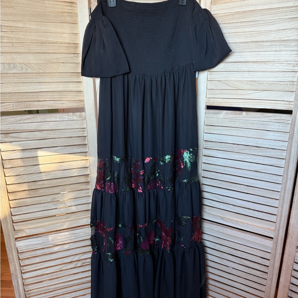 Joyfolie Black Textured Dress